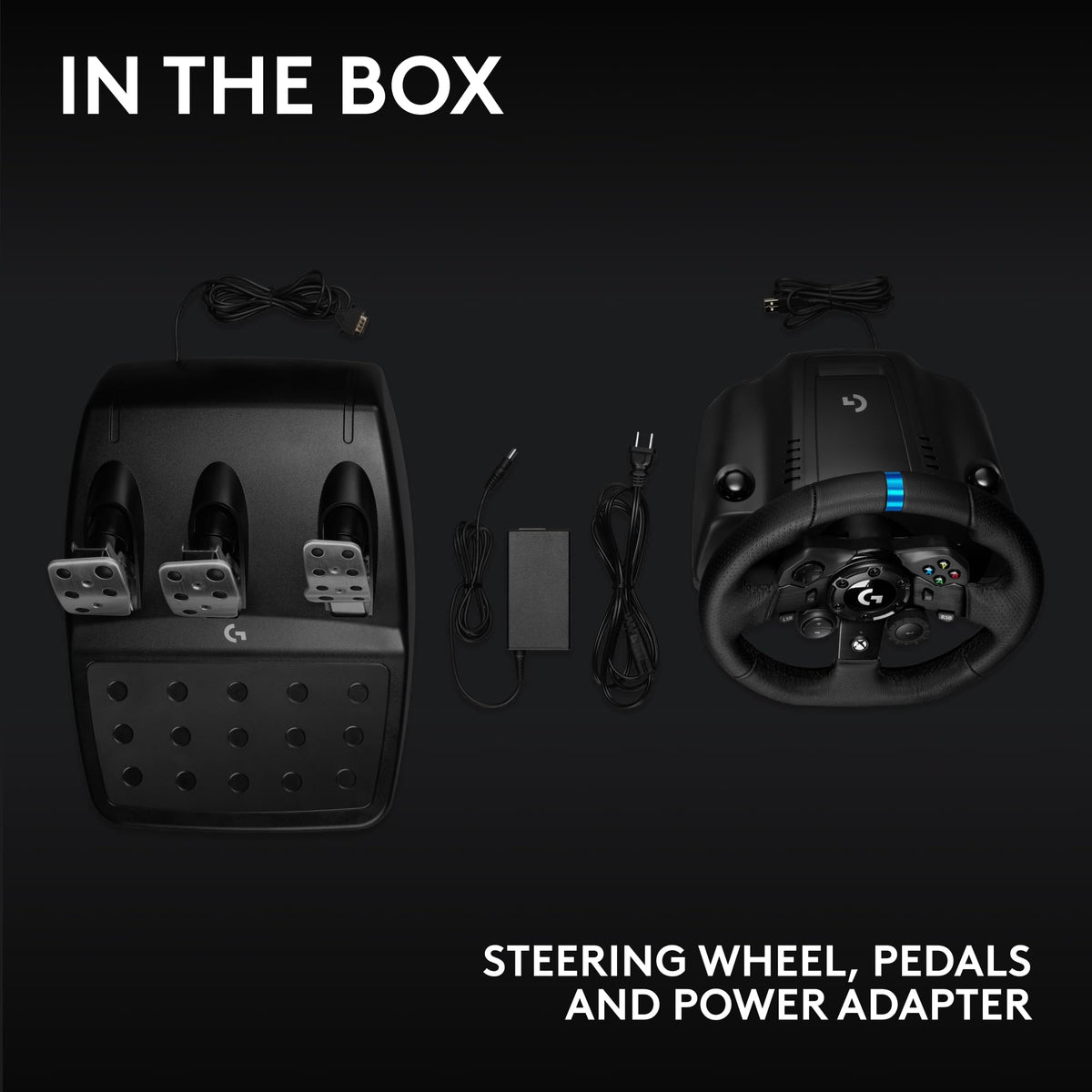 Racing Wheel and Pedals with Force Feedback and Leather Wheel Cover C97845