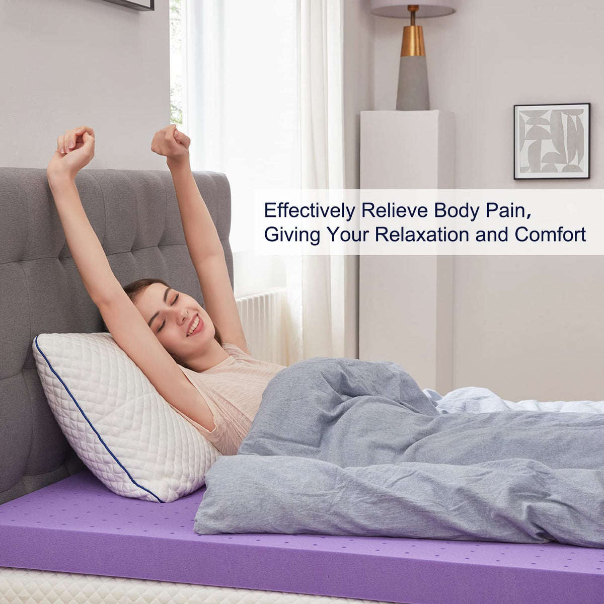 3 Inch Gel Memory Foam Mattress Topper Twin Size M4324