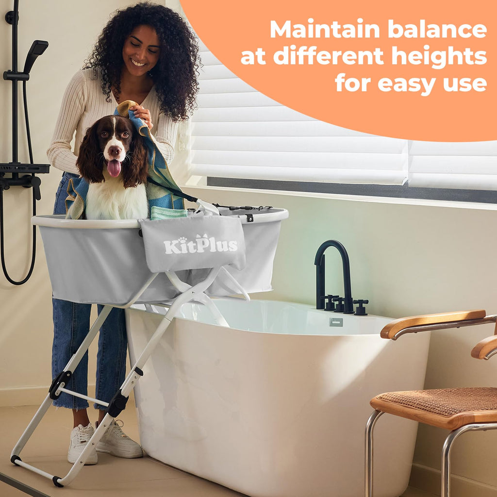 Portable 5 Height Adjustable Dog Bathtub U99645