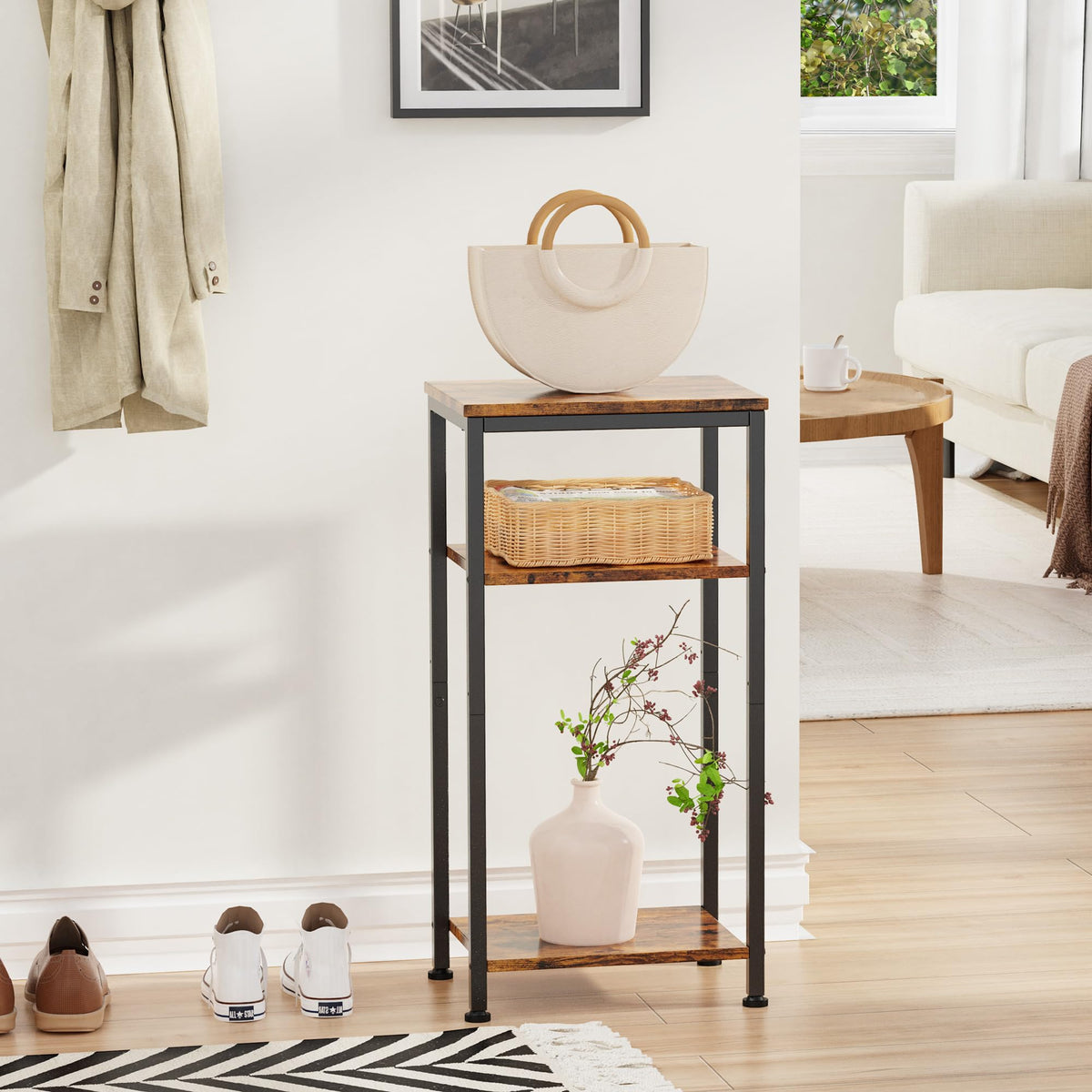 3 Tier End Table with Storage Shelves R439