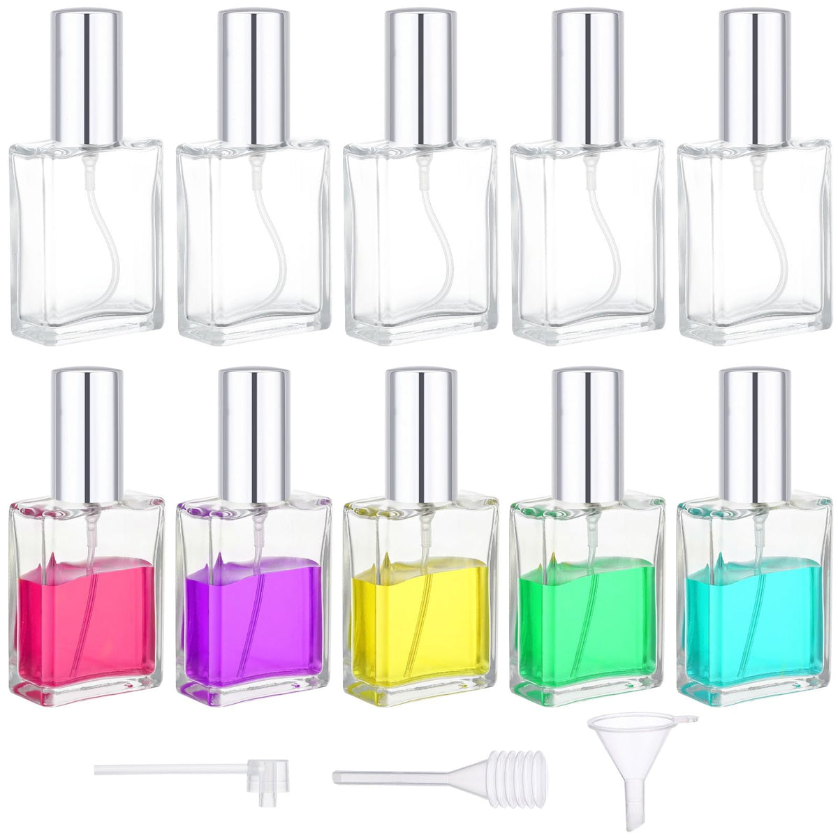 0.5oz 10pcs Glass Perfume Spray Bottle Refillable R1327
