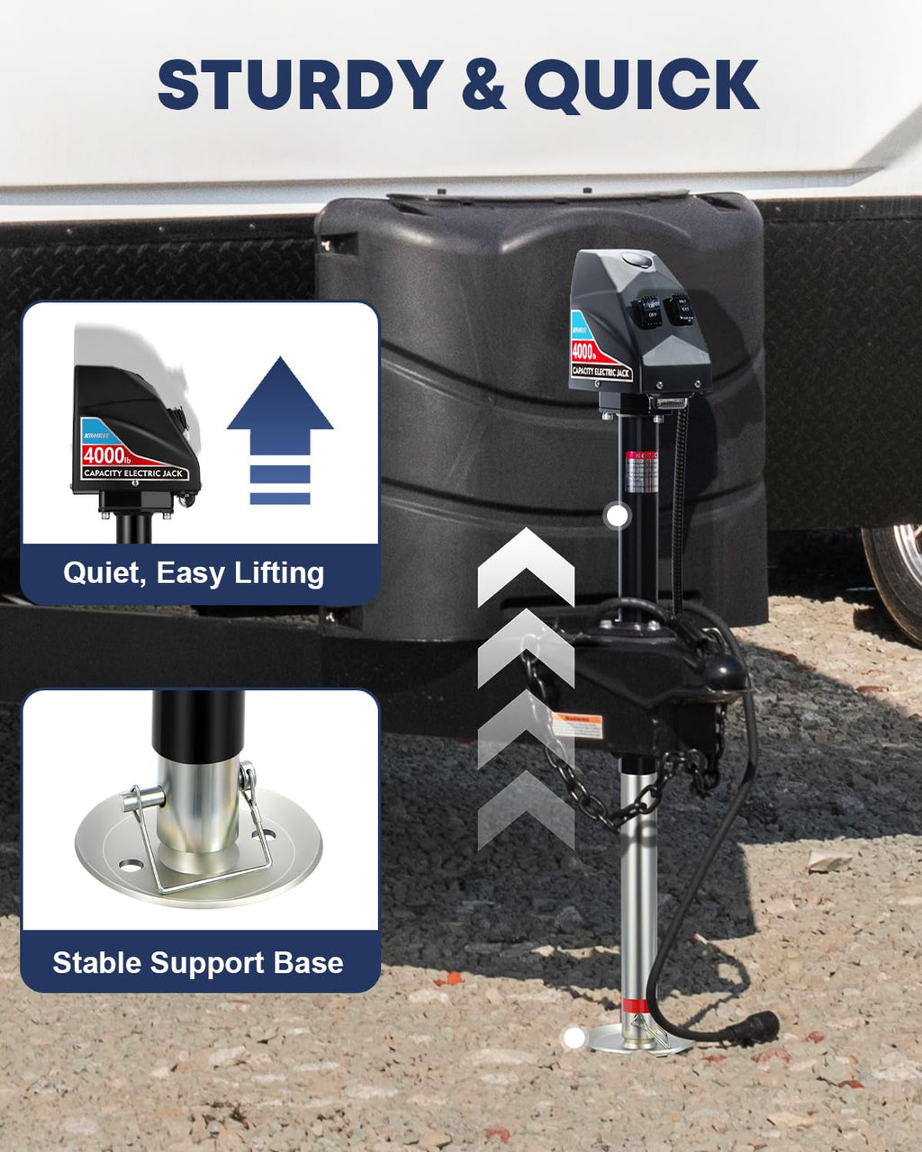 Electric Trailer Jack 4000 lbs T671848