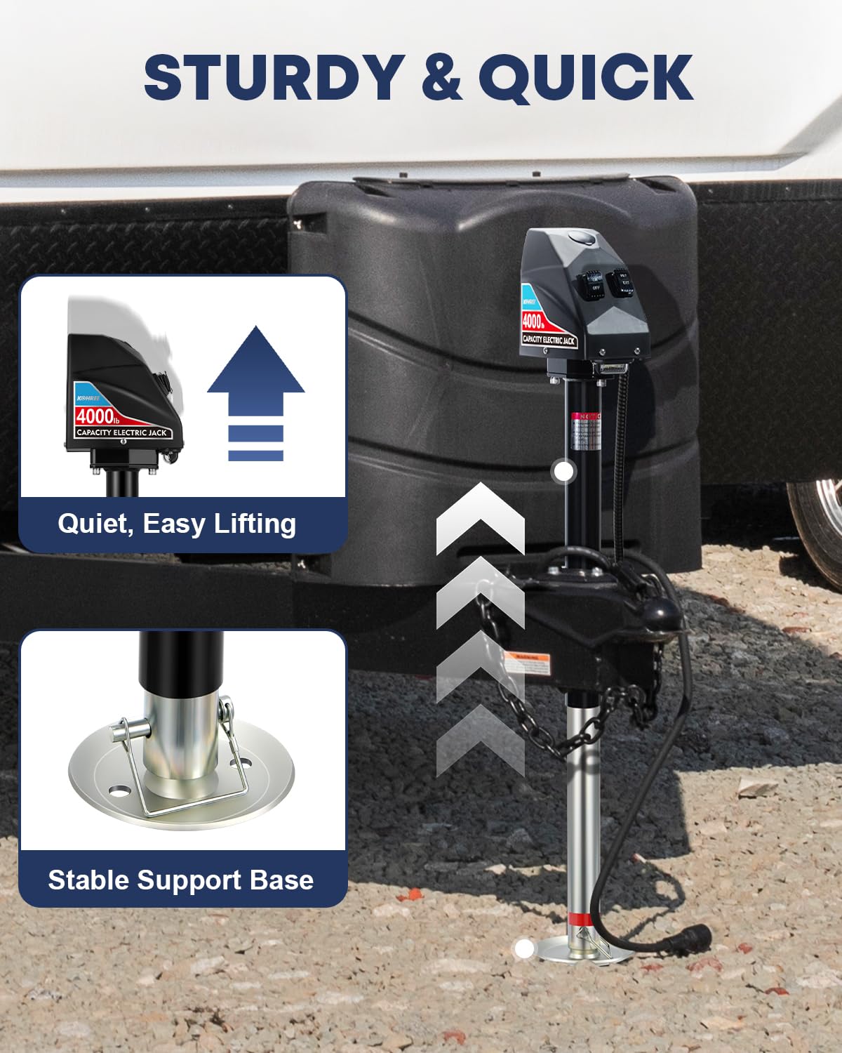 Electric Trailer Jack 4000 lbs T671848