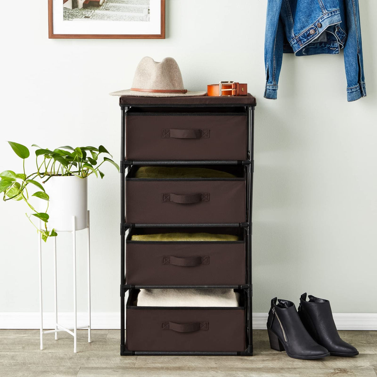 4 Tier Fabric Drawer Organizer G427