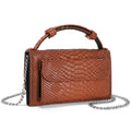 Animal Pattern Embossed Leather Crossbody Wallets Bags V91205