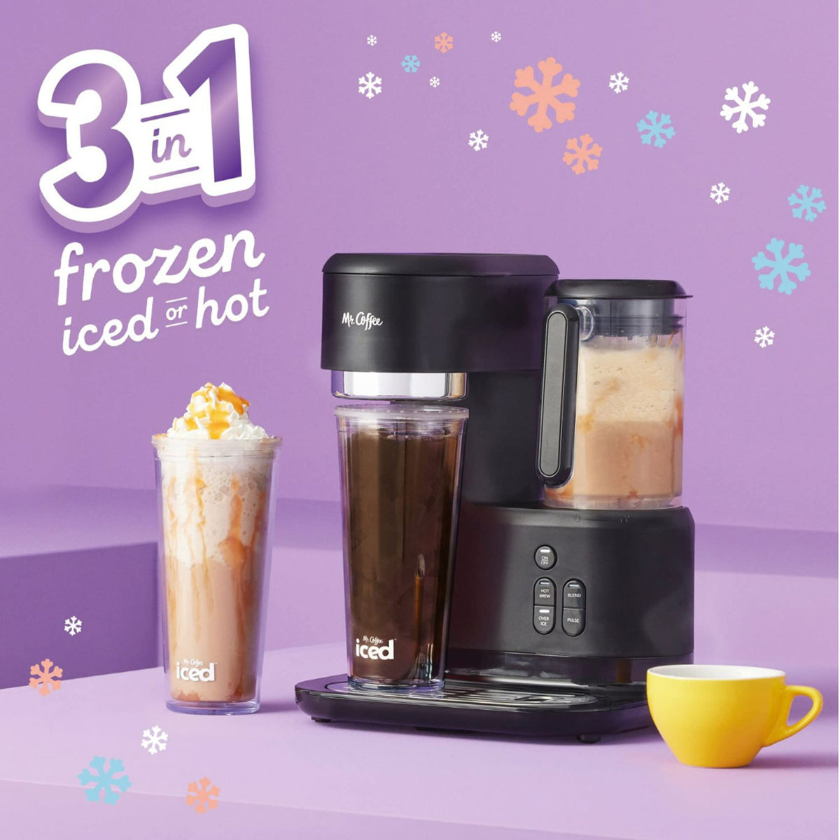 3-in-1 Single-Serve Iced and Hot Coffee/Tea Maker with Blender, Black R9318