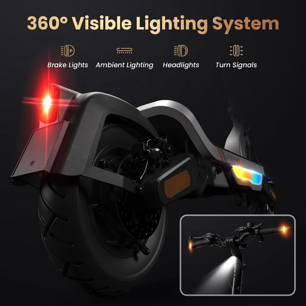 Electric Scooter, 28 MPH, 1000W, 38-Mile Range I68694