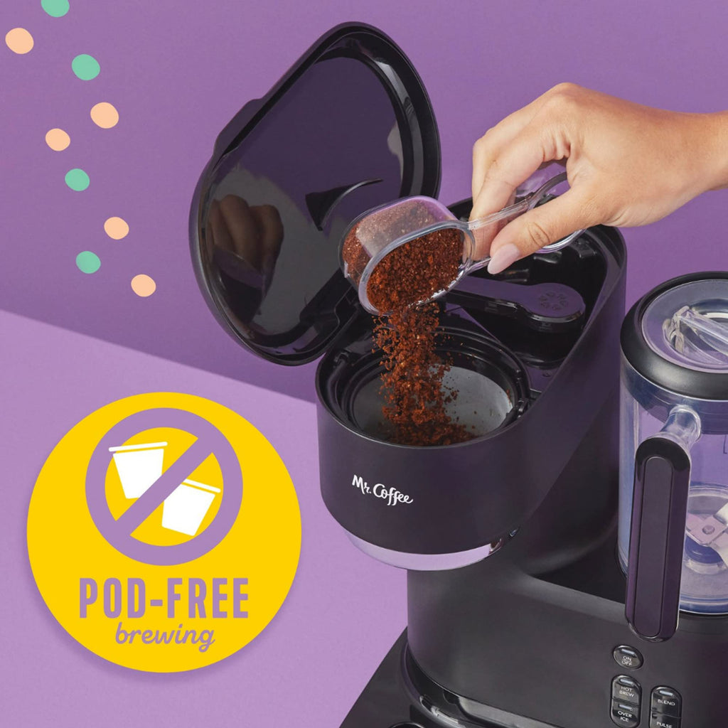 3-in-1 Single-Serve Iced and Hot Coffee/Tea Maker with Blender, Black R9318