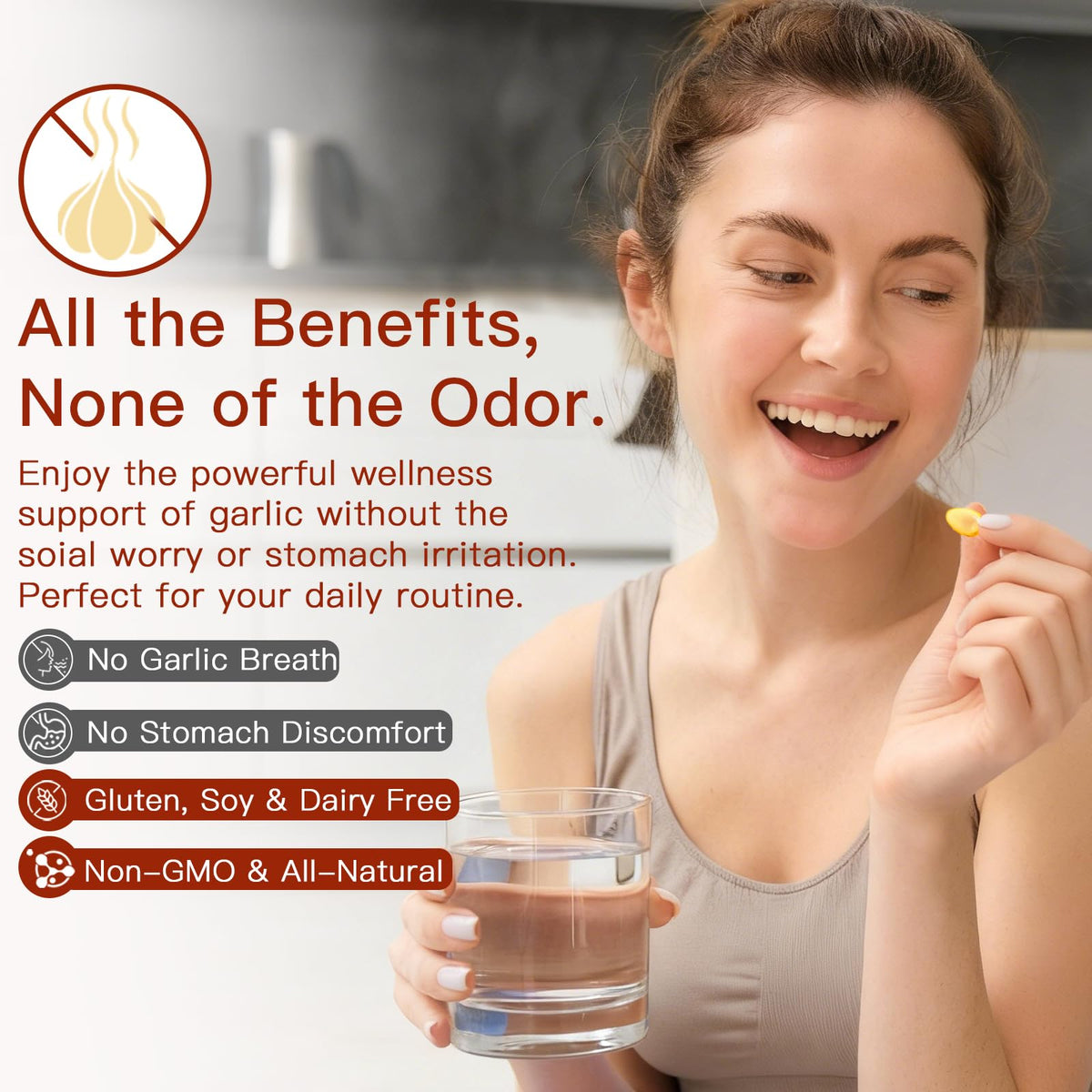 Odorless Organic Garlic Capsules P566