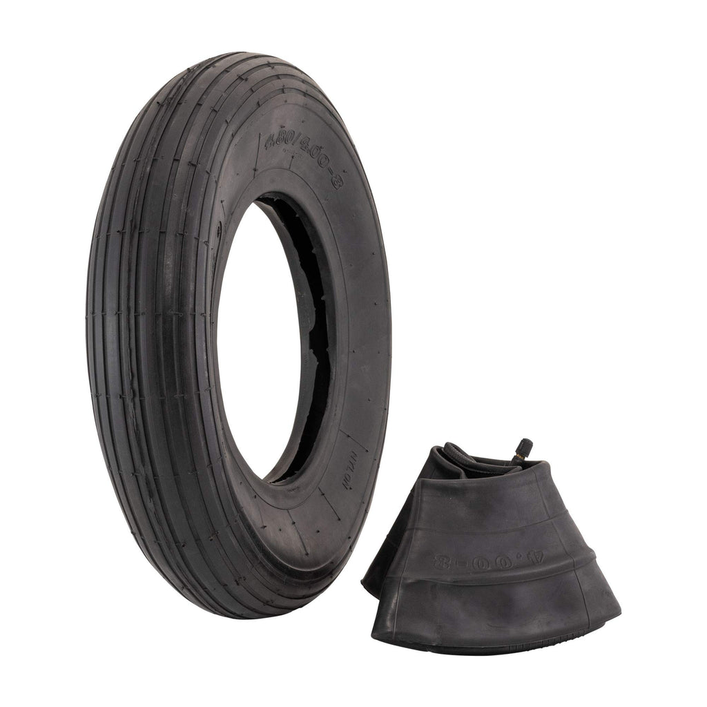 4.80/4.00-8" Ribbed Tread Pneumatic Tire and Inner Tube Set K241