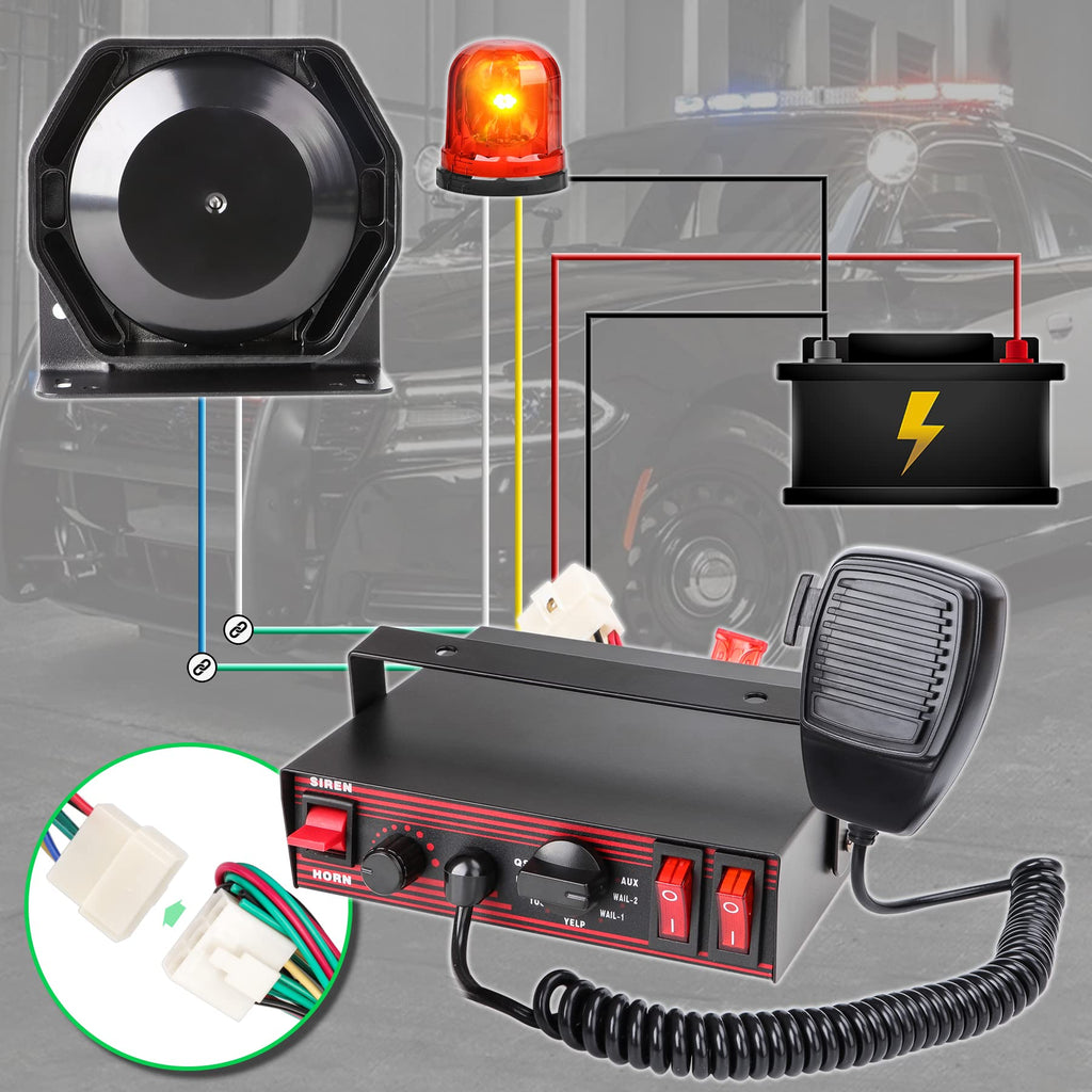 8 Tones Emergency Siren PA System U78621