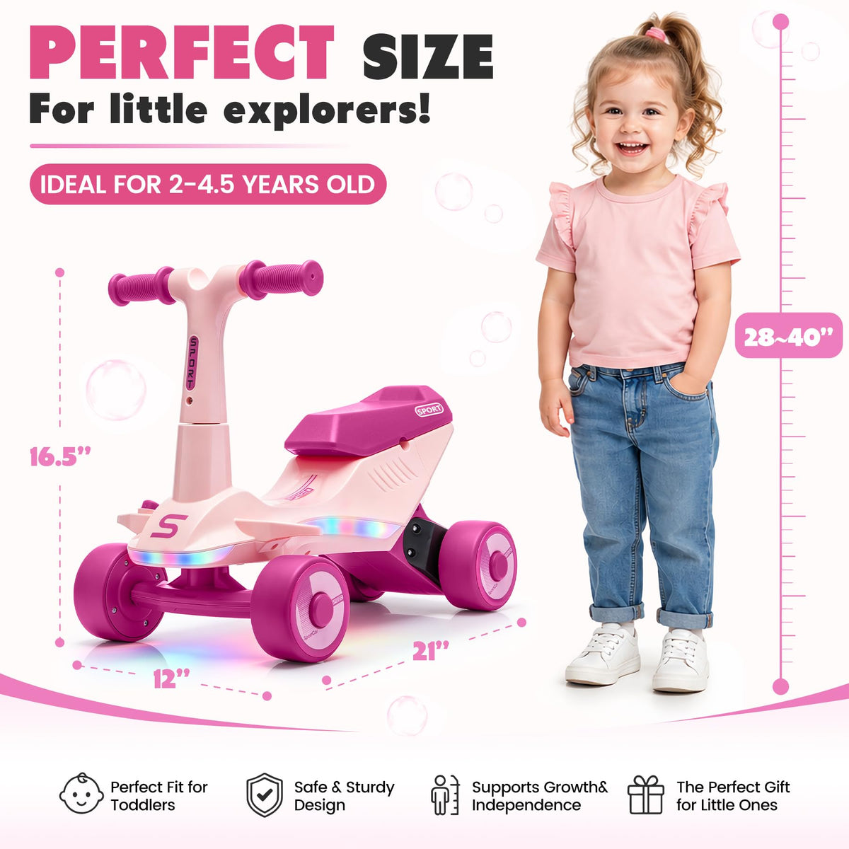 Electric Baby Balance Bike with Bubble Machine Y2002