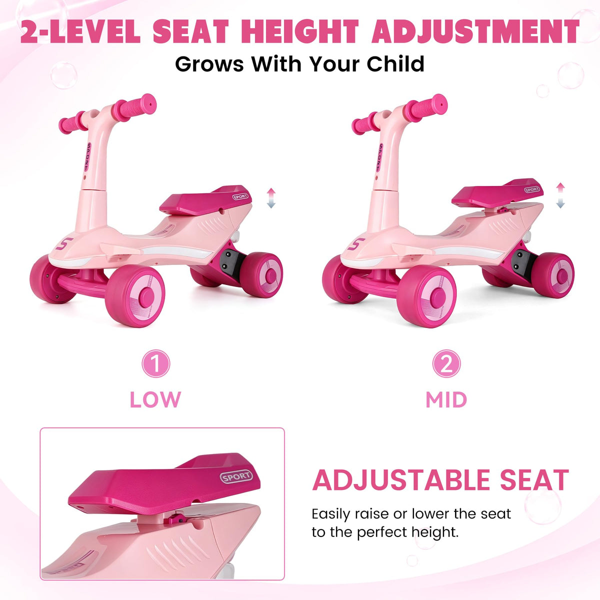 Electric Baby Balance Bike with Bubble Machine Y2002