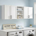 62.8" W Wall Mounted Laundry Cabinets with Adjustable Shelf O196400