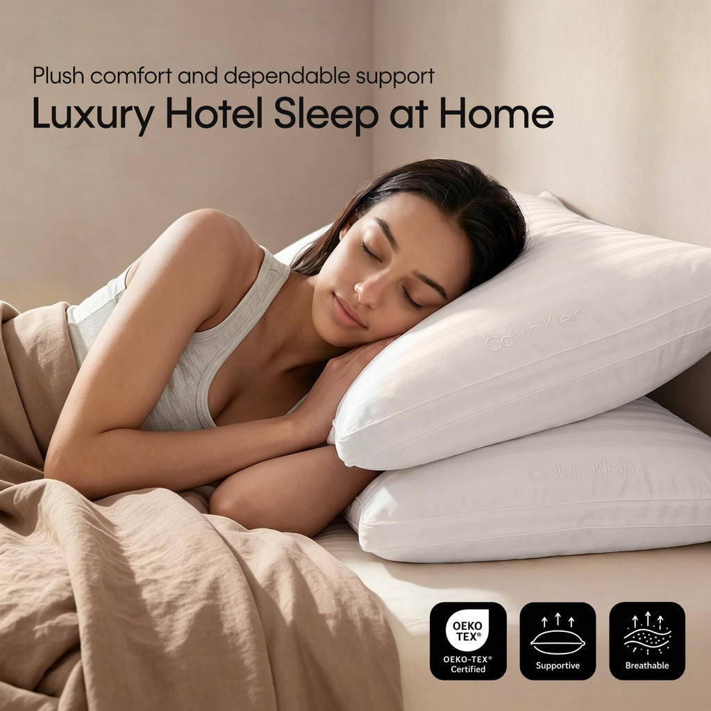 King Size Set of 2 Medium Soft Bed Pillows C552