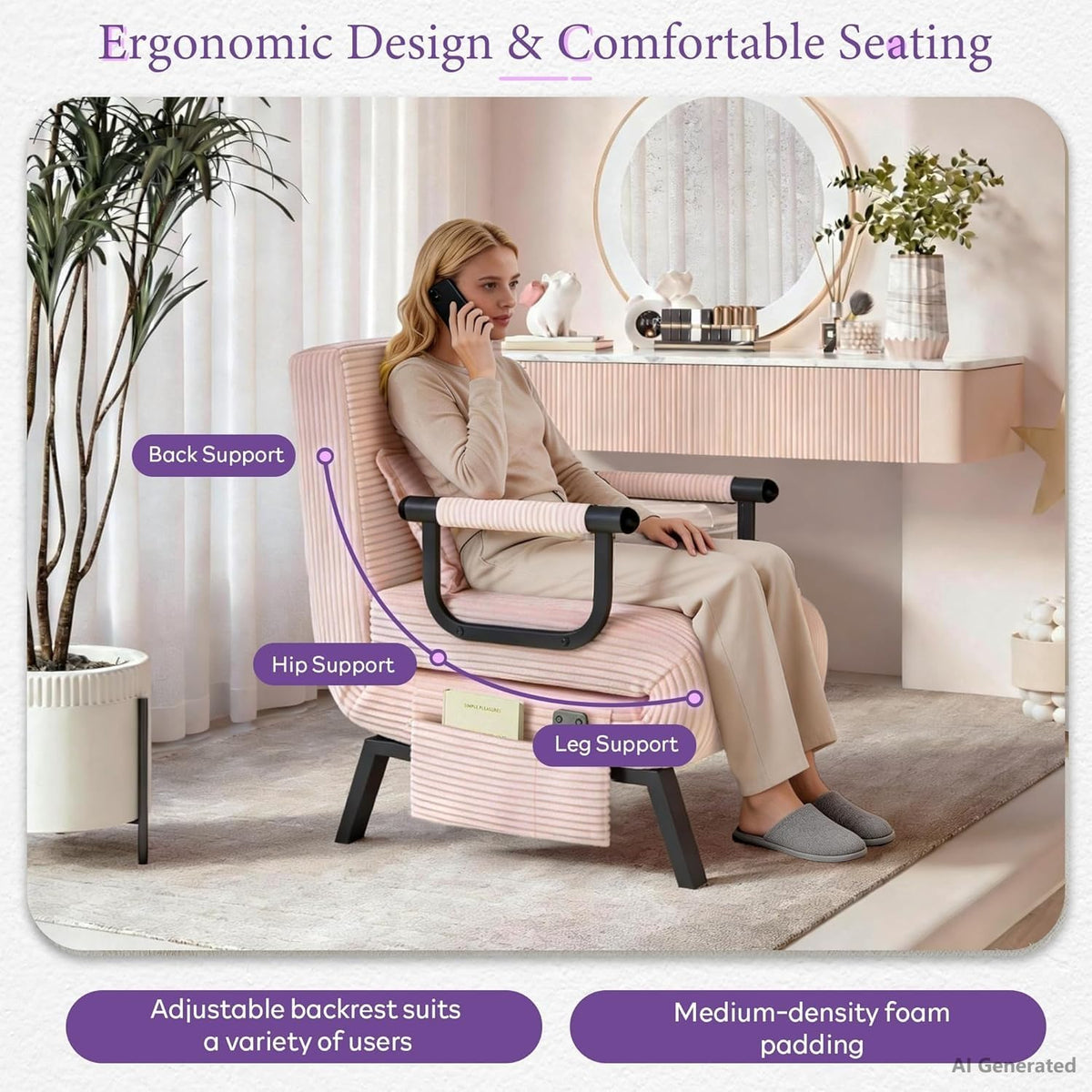 Folding Sleeper Chair F52841