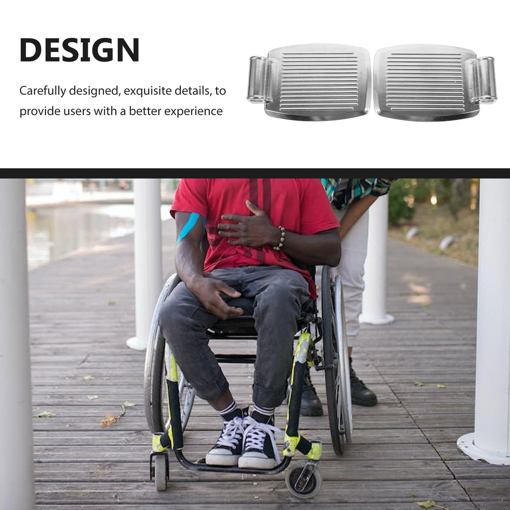 Heavy-Duty Aluminum Alloy Wheelchair Footrest Pair Q1700