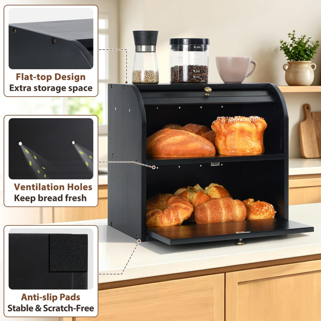 Wooden Bread Box R74066