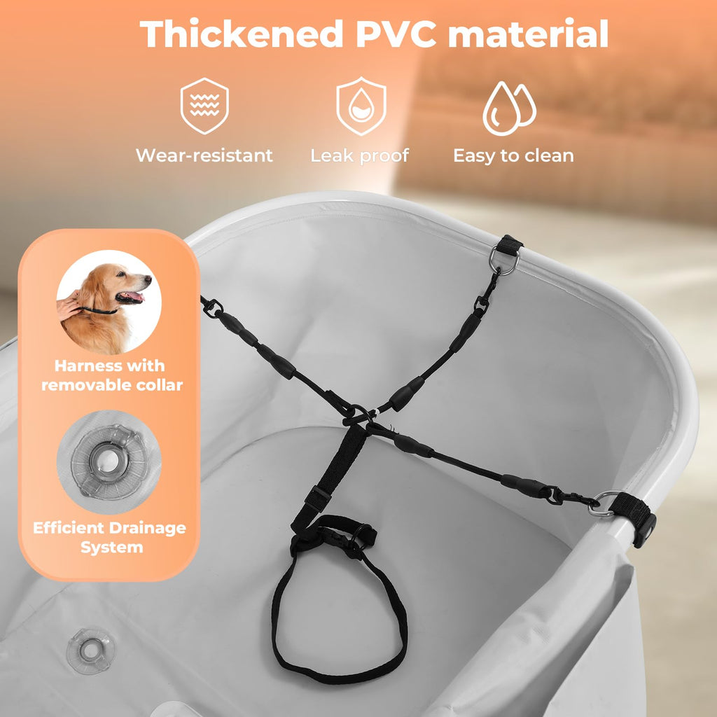 Portable 5 Height Adjustable Dog Bathtub U99645