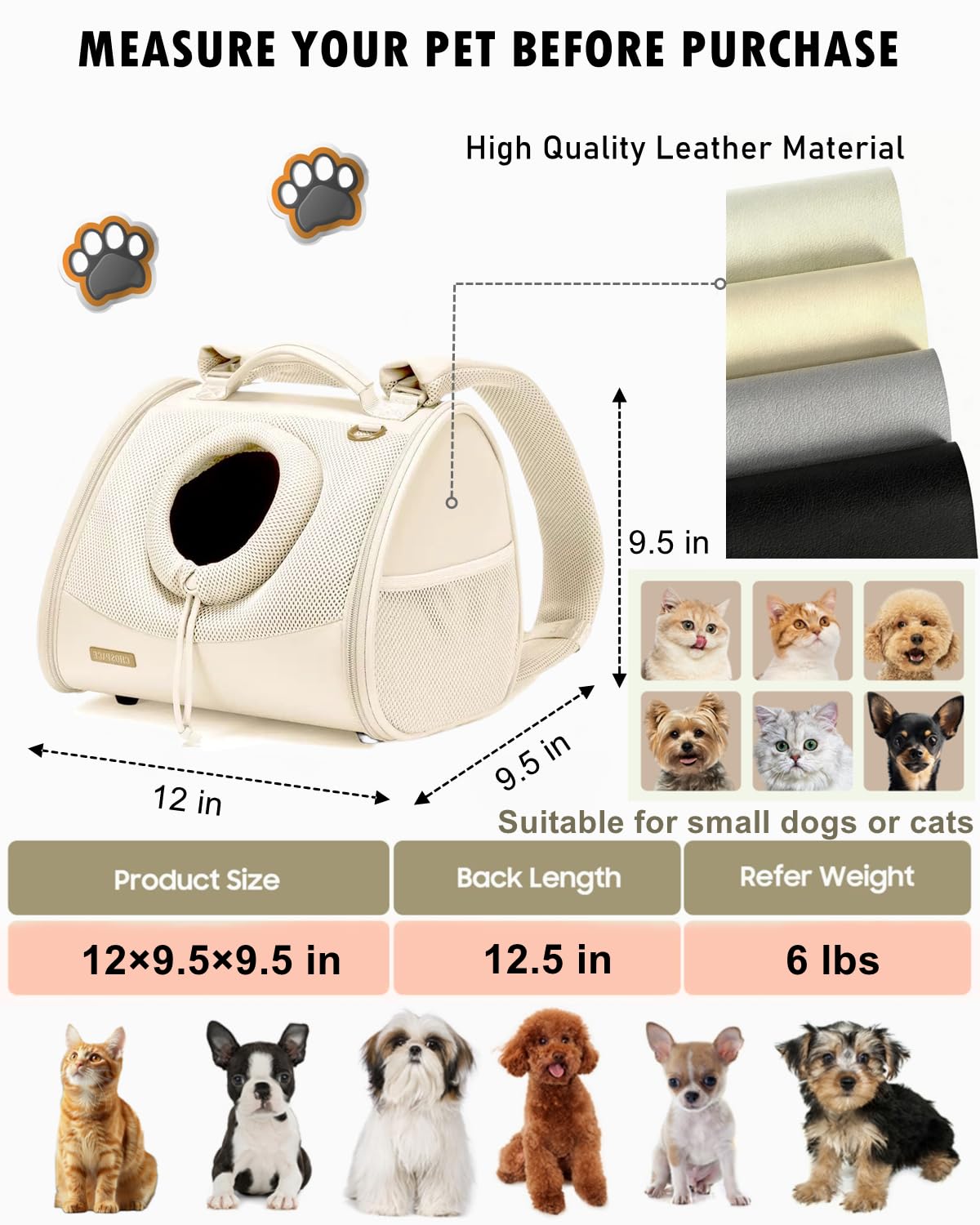 Adjustable Ventilated Front Facing Small Dog Cat Carrier Backpack K8153