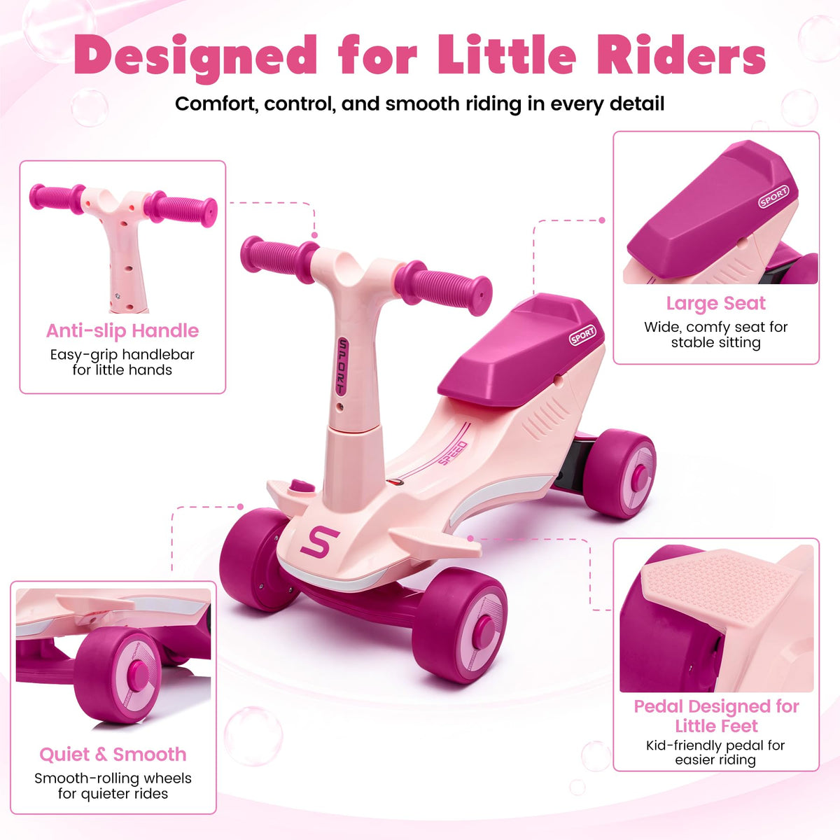 Electric Baby Balance Bike with Bubble Machine Y2002