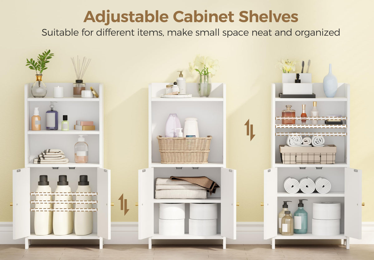 White 2 Door Bathroom Storage Cabinet R7076