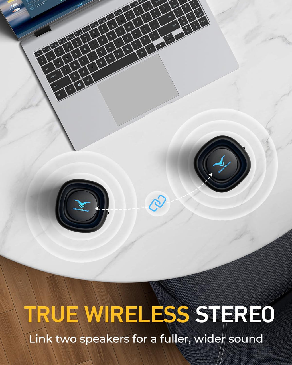 Portable Bluetooth Speaker IP67 Waterproof Black F578247
