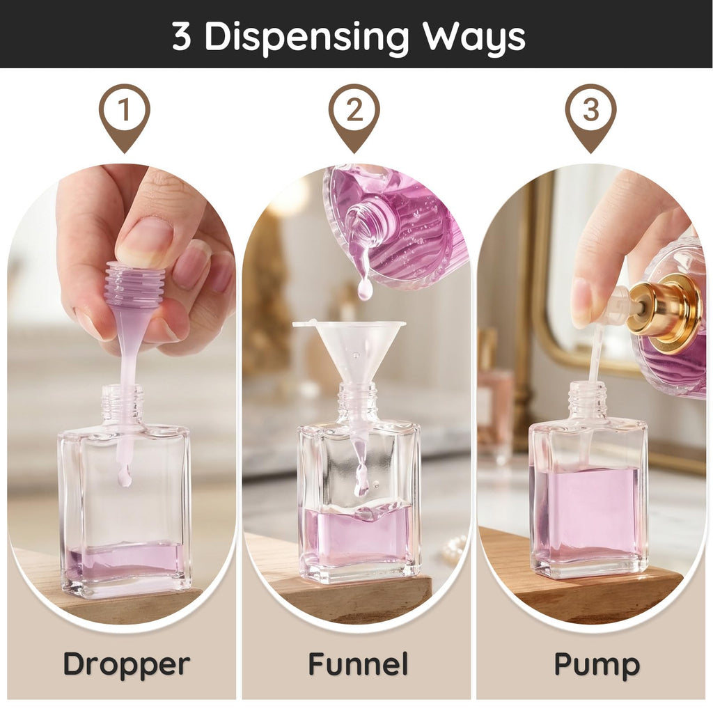 0.5oz 10pcs Glass Perfume Spray Bottle Refillable R1327