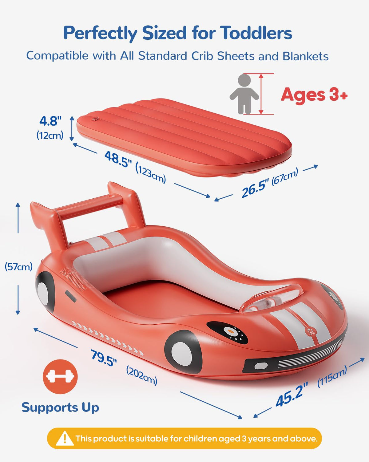 Inflatable Toddler Travel Bed with Electric Pump I3687