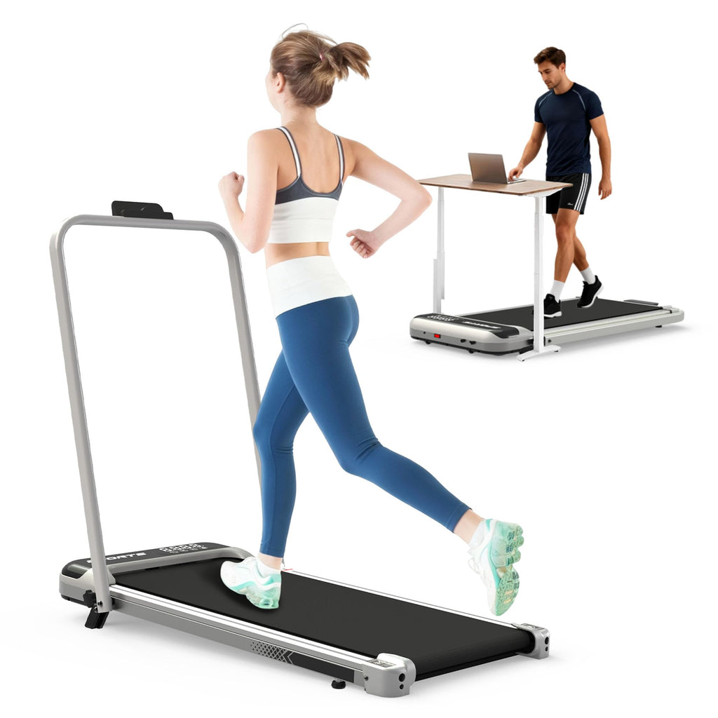 3 in 1 Compact Under Desk Treadmill with Handle Bar F6322
