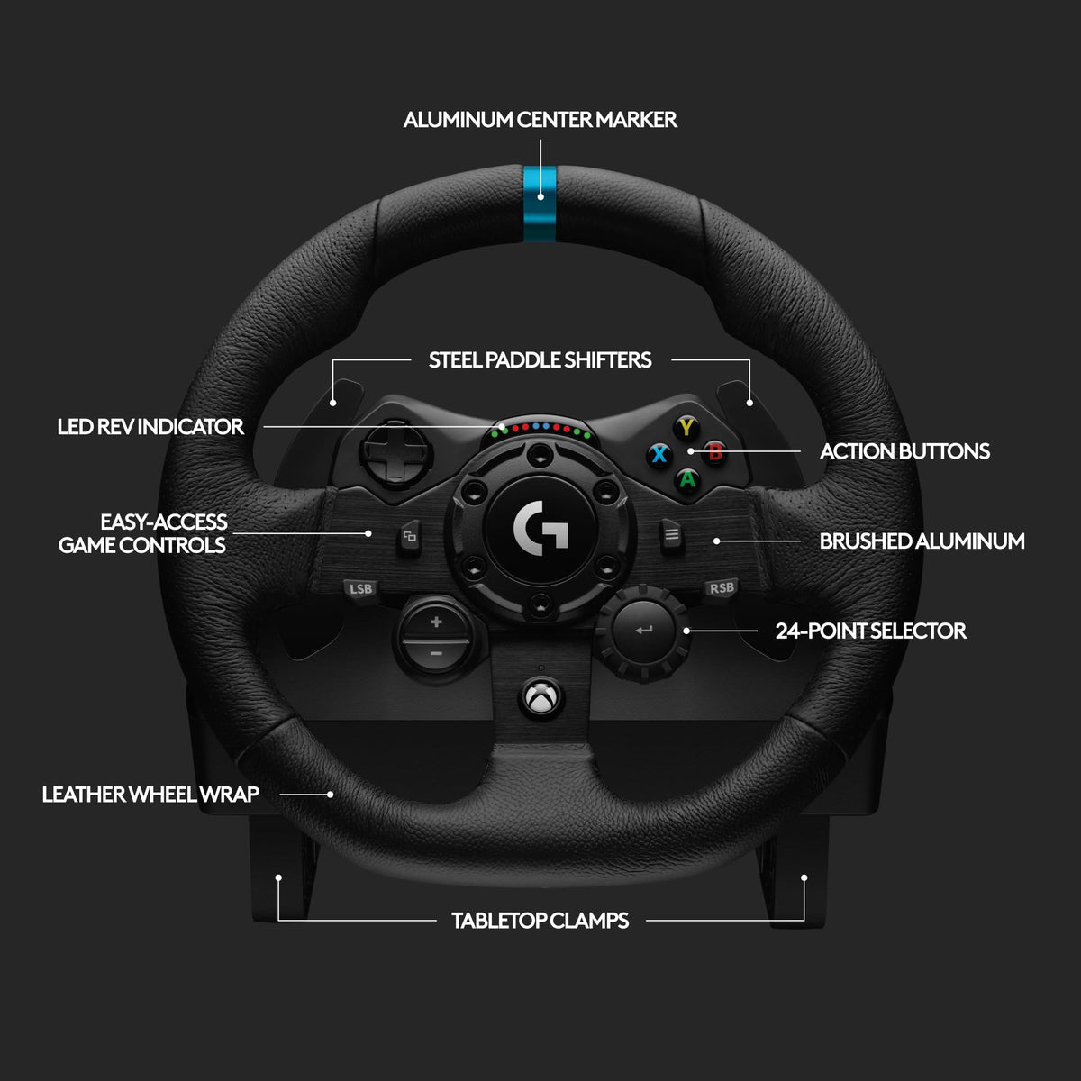 Racing Wheel and Pedals with Force Feedback and Leather Wheel Cover C97845