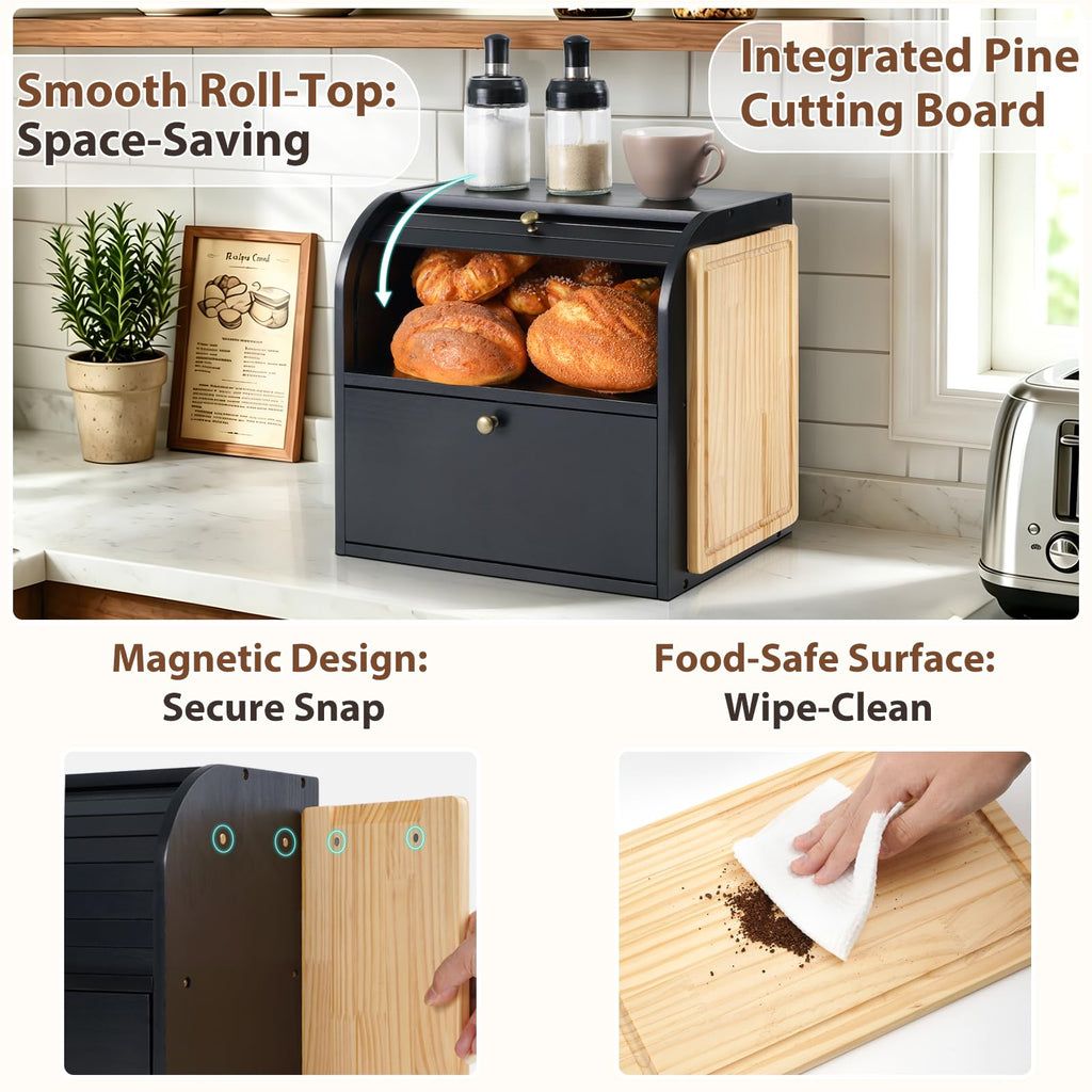 Wooden Bread Box R74066