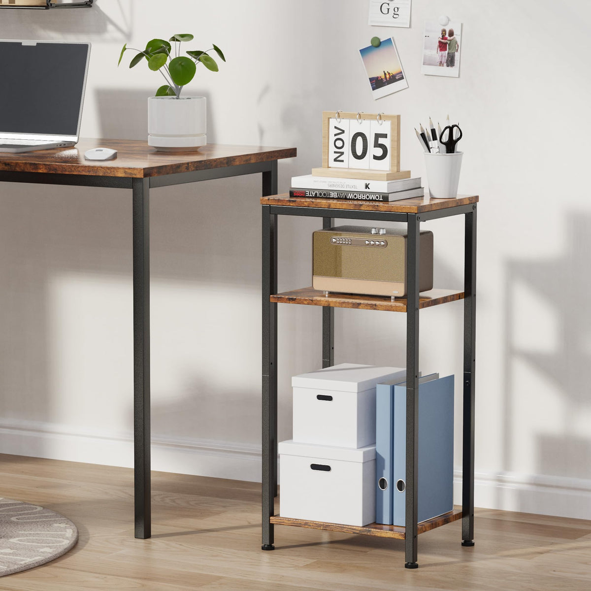 3 Tier End Table with Storage Shelves R439