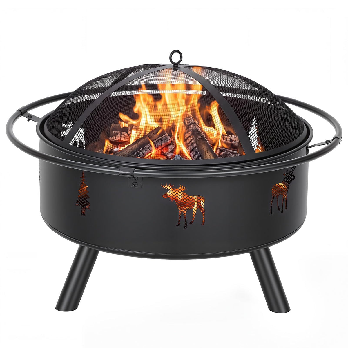 32" Round Wood Burning Fire Pit O9096