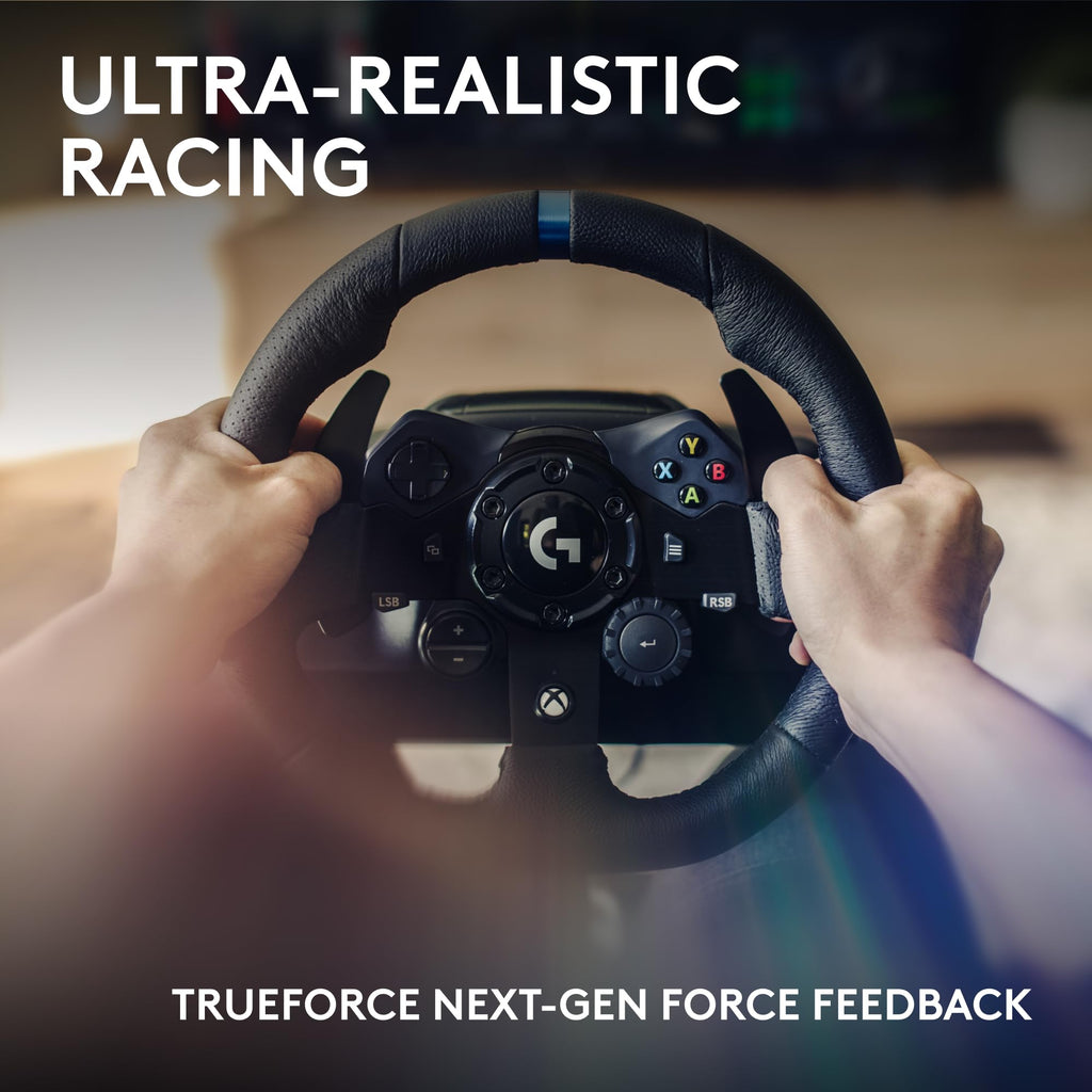 Racing Wheel and Pedals with Force Feedback and Leather Wheel Cover C97845