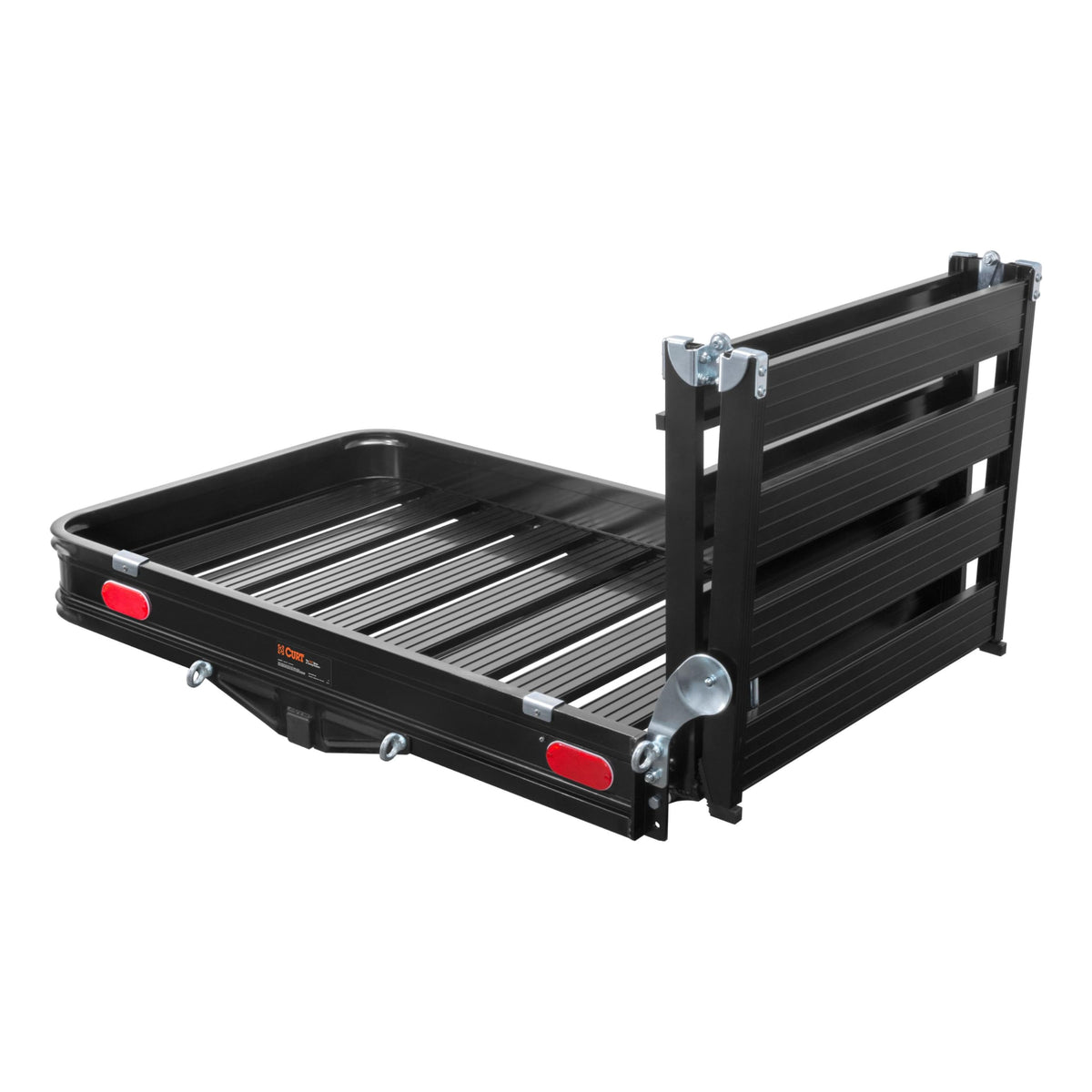Black Aluminum Hitch Cargo Carrier with Ramp U9862