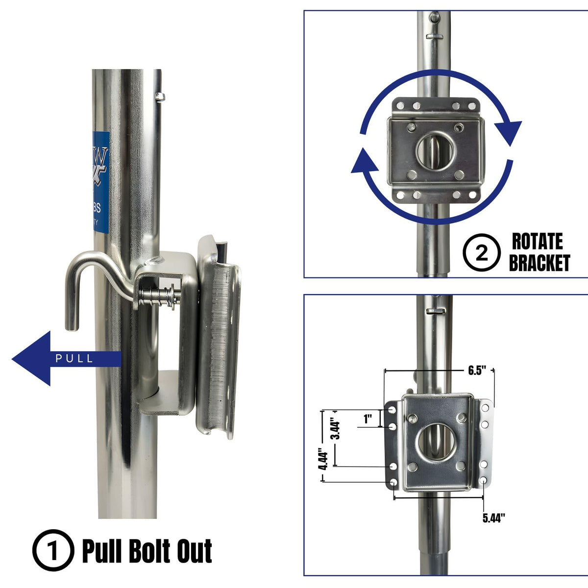 2000lbs Trailer Jack with Double Wheel U81557