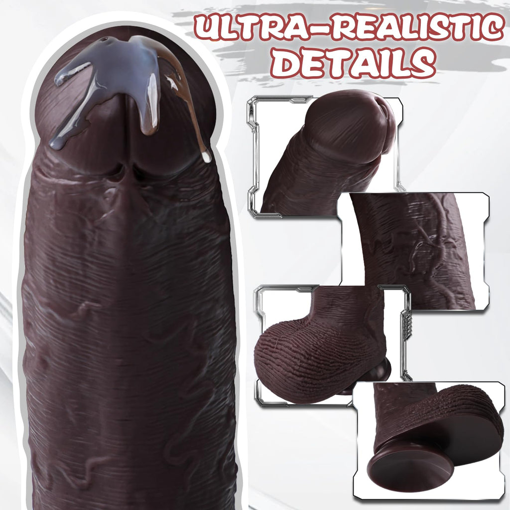 12 inch Black Silicone Dildo I347