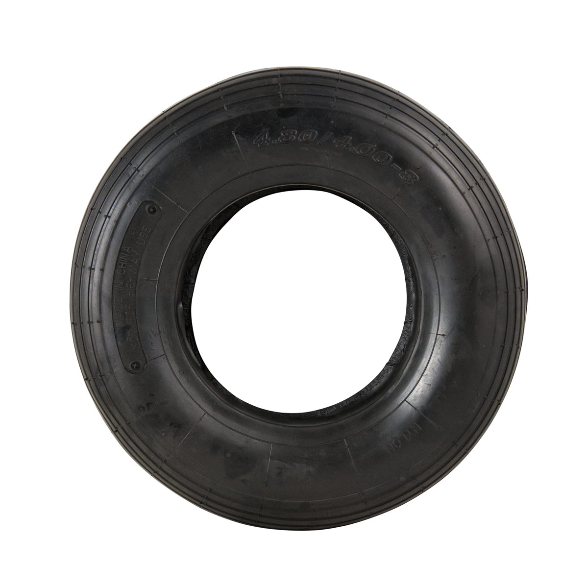 4.80/4.00-8" Ribbed Tread Pneumatic Tire and Inner Tube Set K241