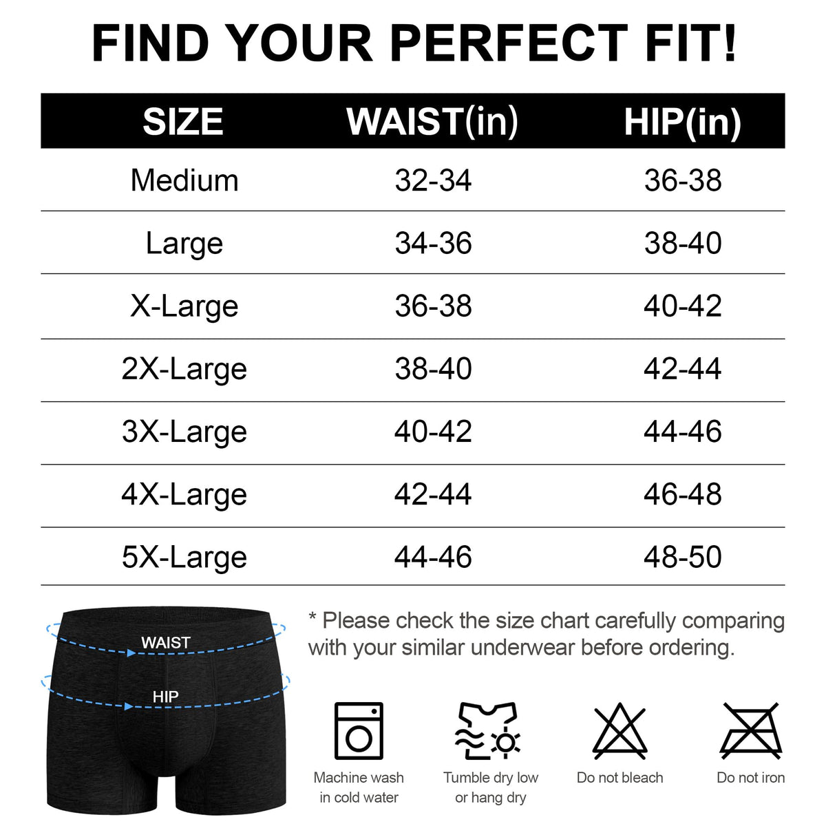 Mens Washable Incontinence Underwear 50ml Absorbent 4XL O399571