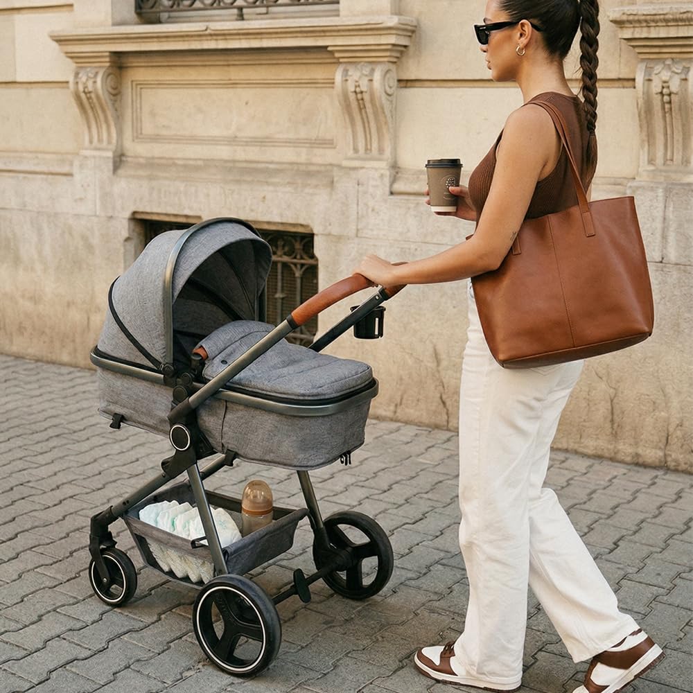 2 in 1 Convertible Baby Stroller with Reversible Seat J884283