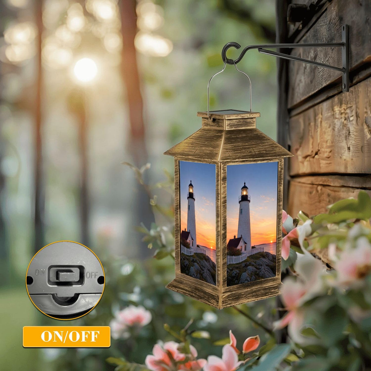 Solar Lantern Outdoor Waterproof LED Hanging Solar Lights B73754