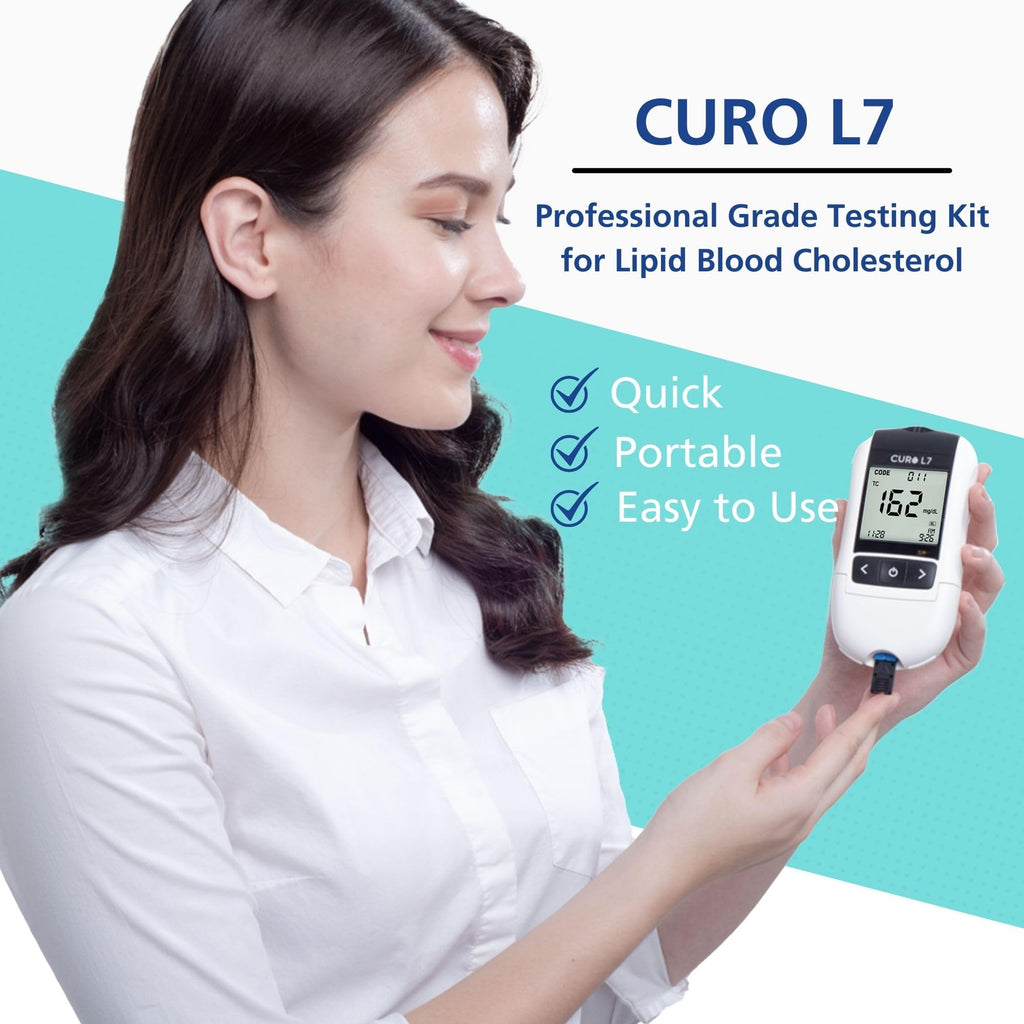Blood Cholesterol Testing Kit with Test Strips and Lancets W828995
