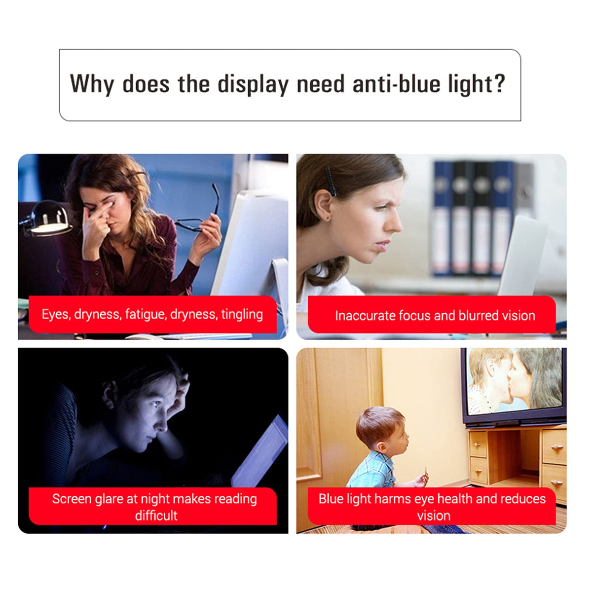 Anti Blue Light Screen Protector for 65/70/75 Inches TV N494