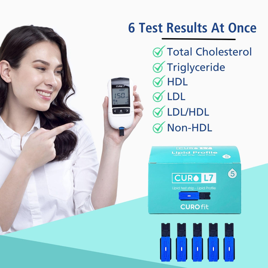 Blood Cholesterol Testing Kit with Test Strips and Lancets W828995