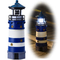 Solar Powered Lighthouse Decor with Rotating Beacon Y392