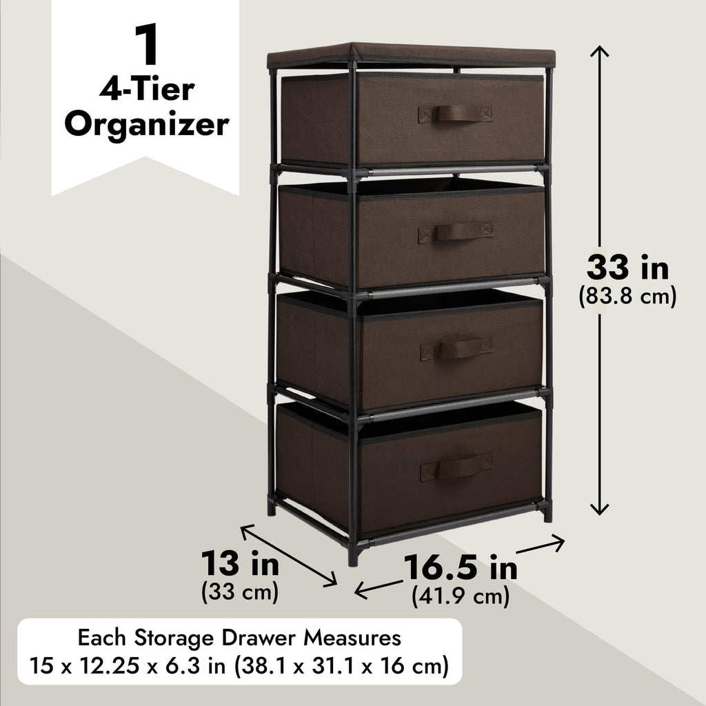 4 Tier Fabric Drawer Organizer G427