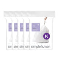 100 Count Drawstring Kitchen Trash Bags, 30-45 Liter, White F105
