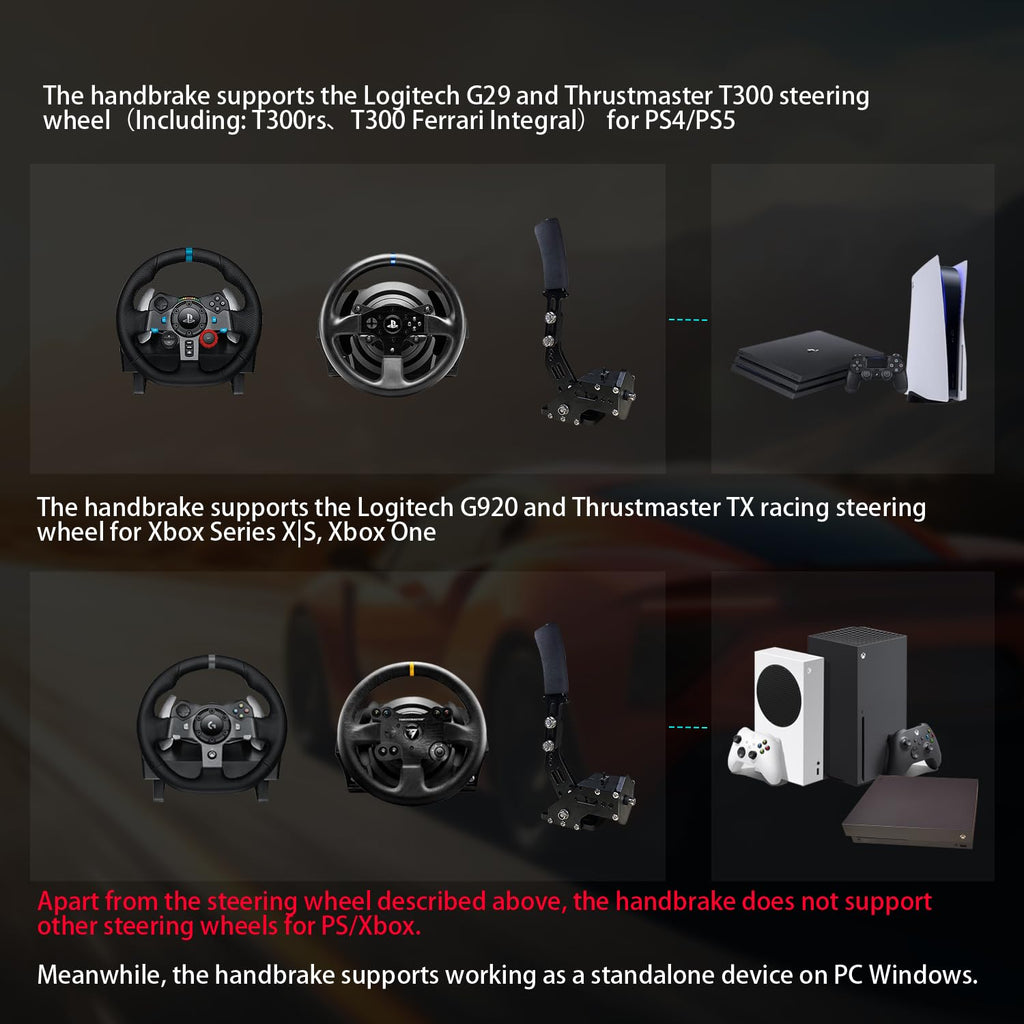 Sim Racing Handbrake with Table Clamp D355