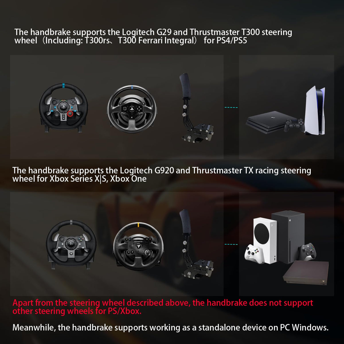 Sim Racing Handbrake with Table Clamp D355